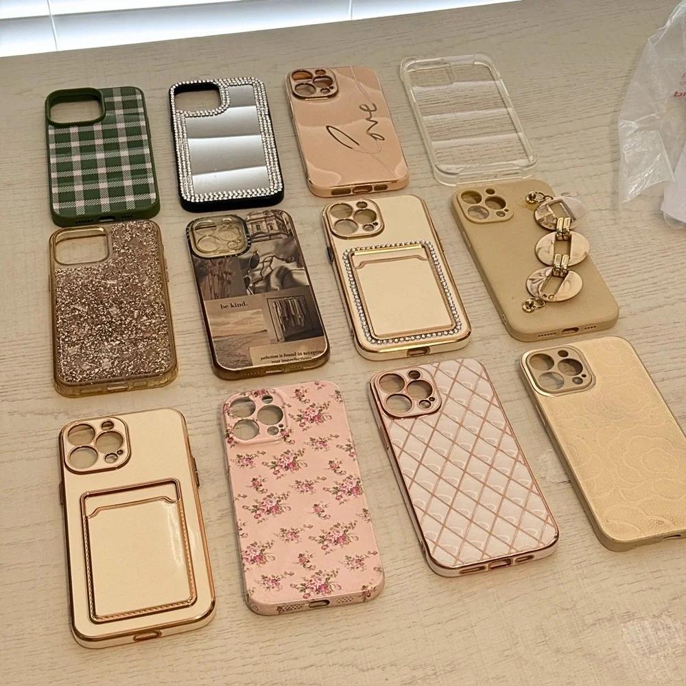 Bundle of 8 iPhone 13 Pro Max Cases | Mirror, Floral, Glitter, Clear & Neutral - Picture 7 of 7